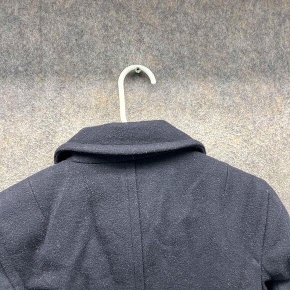 Polo Jeans Co Ralph Lauren Coat Womens Petite Medium Black Wool Peacoat Jacket - Picture 7 of 11